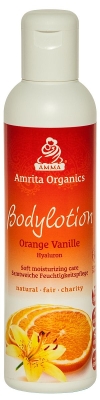 Amrita Organics: Bodylotion Orange-Vanille mit Hyaluron, 200ml