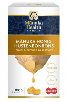 Manuka: Manuka Lutschbonbons mit MGO400+ & Ingwer-Zitrone 100g